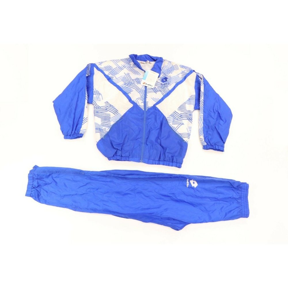 NOS Vintage 90s Lotto 2 Piece Soccer Warm Up Suit Jacket Jogger
